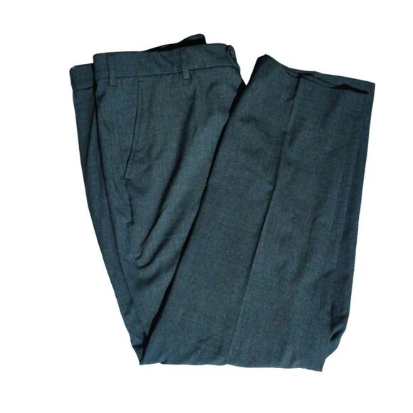 NWT 40x30 Charcoal Gray Flex Flat Front Pants - George - Picture 1 of 4